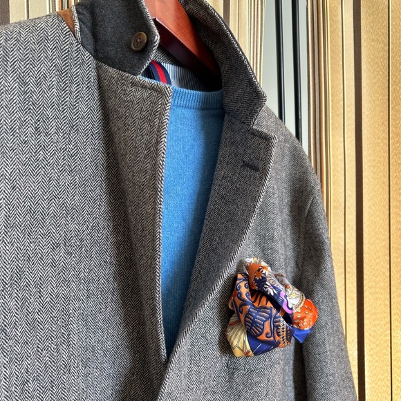Men’s Herringbone fully lined blazer - Picture 2 of 14